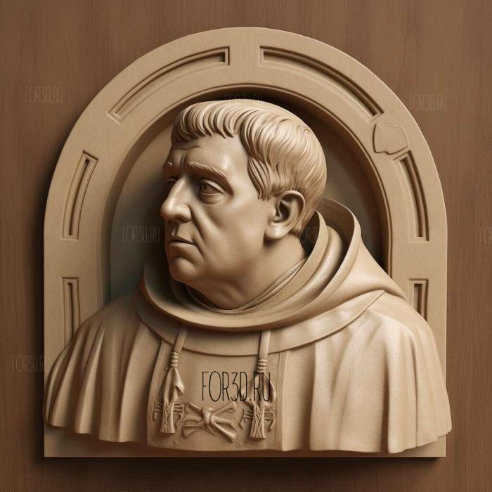 Thomas Aquinas 3 stl model for CNC